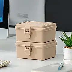 日本天馬 HACOTTO 方形多功能PP收納工具箱-多色可選/ 榛果摩卡