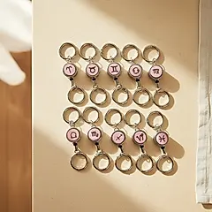 LOGINHEART雷雕真皮伸縮扣件/ 12星座款/ 玫瑰粉色/ 獅子座