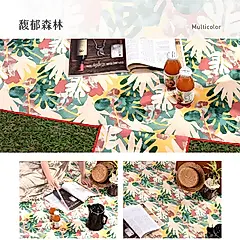 OUTSY台灣製獨家花色點點綁帶輕量野餐墊/ 馥郁森林