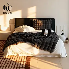 【好物良品】抱枕45x45cm二入組_可水洗烘乾厚質高密度保暖親膚滑順仿兔絨毛毯被蓋毯/ 抱枕45x45cm二入組/ 黑色