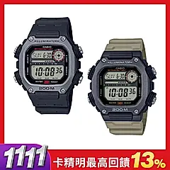 CASIO 卡西歐 10年電力世界時間多功能運動型電子錶 手錶-黑 DW-291H-1AV