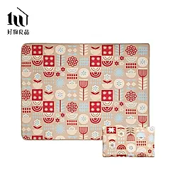 【好物良品】聖誕特選折疊空調毯辦公室趴睡枕兩用款/ 80x100cm/ 聖誕卡其圖騰