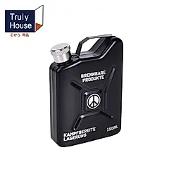 【Truly House】戰術軍風-戶外酒壺不鏽鋼大容量-150ml 反戰PRO 150ML戰術風不鏽鋼酒壺 (兩色)/ 黑色