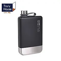 【Truly House】戰術軍風-戶外酒壺不鏽鋼大容量-230ml 方形酒壺 230ML戰術風不鏽鋼酒壺(兩色)/ 黑色