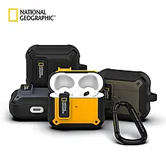 National Geographic Rugged Bumper耳機保護殼/ AirPods3/ 卡扣式/ 卡其