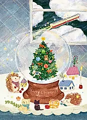 furimuri燙金明信片/ 小刺蝟的聖誕夜