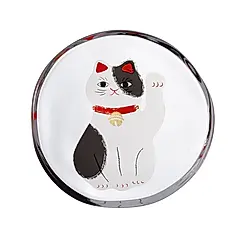 日本 ADERIA 招財貓小碟/ 斑點 淨化除惡