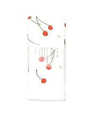 濱文様 和風純棉速乾長巾/ 水玉櫻桃