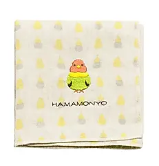 濱文様 和風純棉紗布巾手帕/ 點點鸚鵡