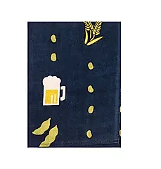 濱文様 和風純棉手帕/ 啤酒&毛豆