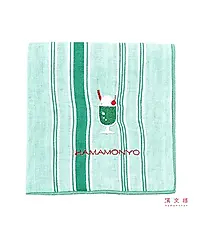 濱文様 和風純棉紗布巾手帕/ 條紋櫻桃