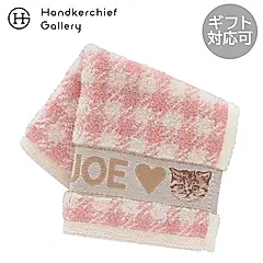 日本 PAUL & JOE 純棉手帕巾/ Check & Nounette/ Pink