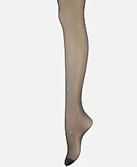 日本 Tabio 閃亮愛心印花絲20丹絲襪/ 13/ Black+Gold