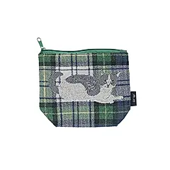 松尾美雪 格紋緹花迷你收納包/ Ruru