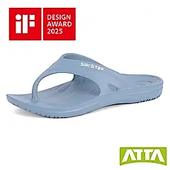 ATTA SilicStep 矽晶減塑環保足弓夾腳拖鞋/藍/9號