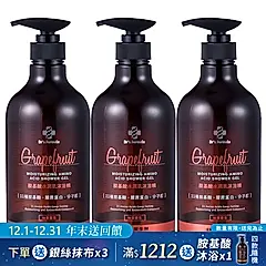 《台塑生醫》Dr's Formula胺基酸水潤肌沐浴精(柚果香氛) 800g*3入