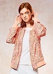 ST.MALO荷蘭TANATEX UPF50+超跑抗曬漾采花繪風防曬外套-2323WJ-桃粉橙-XL號