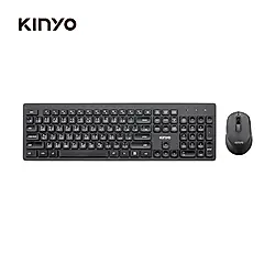 KINYO 2.4G Hz無線鍵鼠組/ 黑色/ GKBM-886