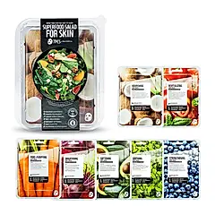 韓國FARMSKIN超級食物沙拉盒椰子面膜組/ 深層修護肌/ 七片裝