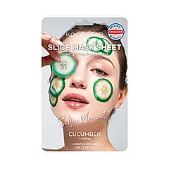 韓國KOCOSTAR蔬果片狀面膜/ 小黃瓜口味/ 補水鎮定/ 一片6枚裝