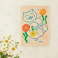 皮康PIKANG A4孔版海報/ 事吉冰島罌粟