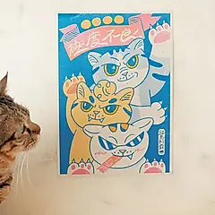 皮康PIKANG A4孔版海報/ 不良貓