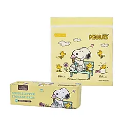 HOUSUXI史努比雙夾鏈保鮮袋/ M/ 20入/ 盒