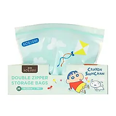 HOUSUXI蠟筆小新雙夾鏈保鮮袋/ M/ 20入/ 盒