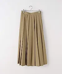 JS/Pleated Long Skirt/裙子/米色(027)/038