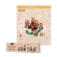 HOUSUXI DINOTAENG雙夾鏈保鮮袋/ 校園/ L/ 12入/ 盒