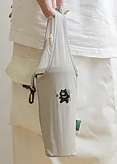 猴子設計MONKEY DESIGN刺繡飲料袋/ 黑熊補蜂趣
