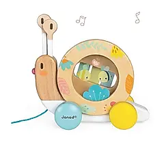 Janod寶寶異想世界/ 蝸牛敲擊拉車