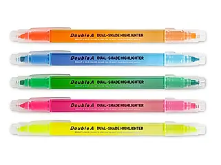 Double A雙頭螢光筆組合/ 5支入/ 深淺色DAHL5R2