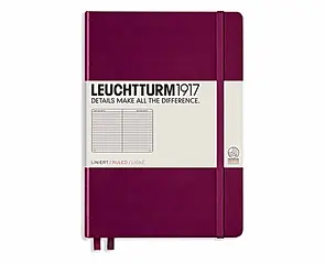 德國 LEUCHTTURM1917 硬殼筆記本 A5/ 港口紅/ 橫線