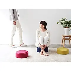 EXGEL YUKA PUNI墊高圓坐墊/ 檸檬黃