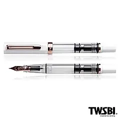 TWSBI ECO鋼筆/ 白&玫金/ Stub 1.1