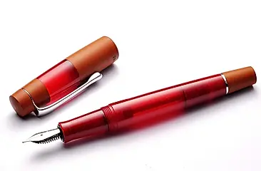 OPUS 88 Koloro正統滴入式鋼筆/ Red/ 1.4 Stub