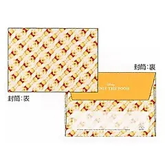 日本 sun-star 信封信紙組/ Mini DC 小熊維尼4/ 黃