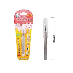 貝麗瑪丹MINI草莓粉刺夾 彎型 弧型專業粉刺夾 4入