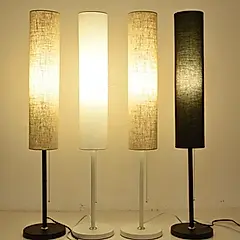 H&R安室家 伸縮落地燈-主體白+燈罩黑