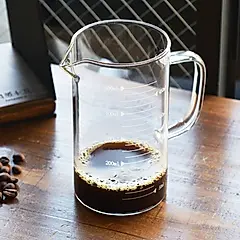 悶蒸十五 附刻度耐熱玻璃咖啡公杯量壺-500ml