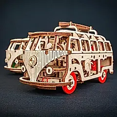 T4M繽紛動力木質系列模型/ 追夢露營車/ 勁量紅