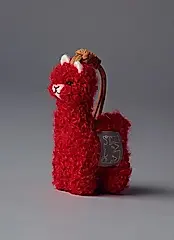 ST.MALO秘魯工匠手工針織羊駝鑰匙圈/ 彩虹糖系列/ 10cm/ 辣椒紅