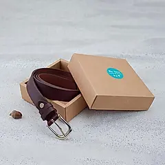 Be Two 義大利植鞣單層牛皮皮帶25mm_ 深咖色/方型皮帶頭/L號【適用35吋至40吋】