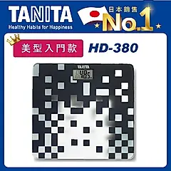 TANITA電子體重計美型入門款HD380方塊黑