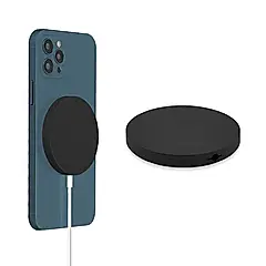 BESON Apple MagSafe專用 無線充電器純色矽膠保護套-漆夜黑