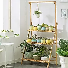 AOTTO 懸掛式可調節三層花架(買就送園藝三件組)