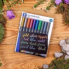 STAEDTLER MS8321TB10金屬色書法筆/ 10色組