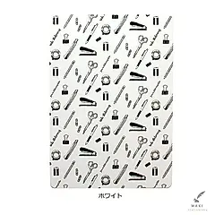 WAKI墊板/ A5/ 文具花樣/ 白色