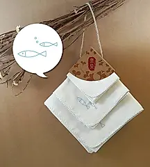 無染寵愛寶貝紗布巾組/ 自由魚